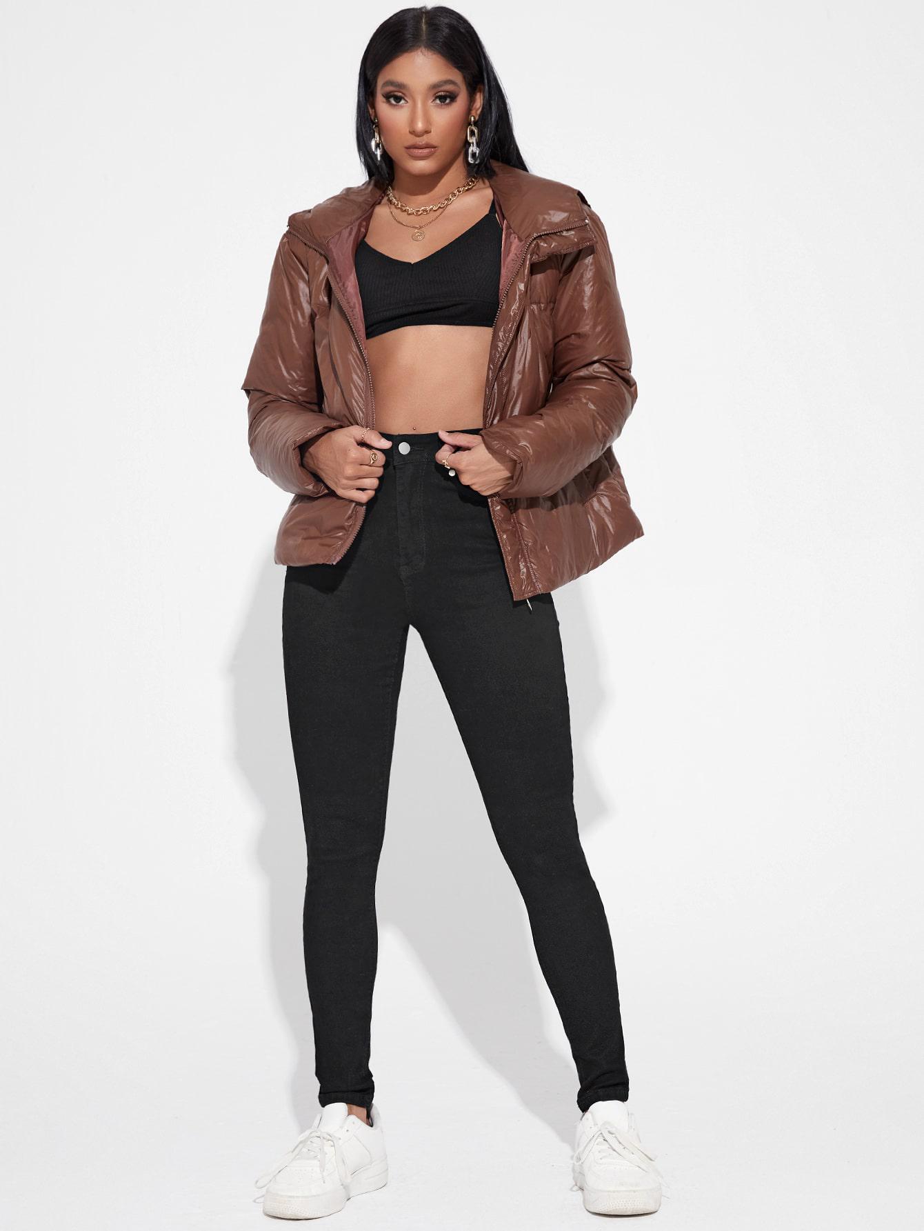 CZARNE SPODNIE JEANS