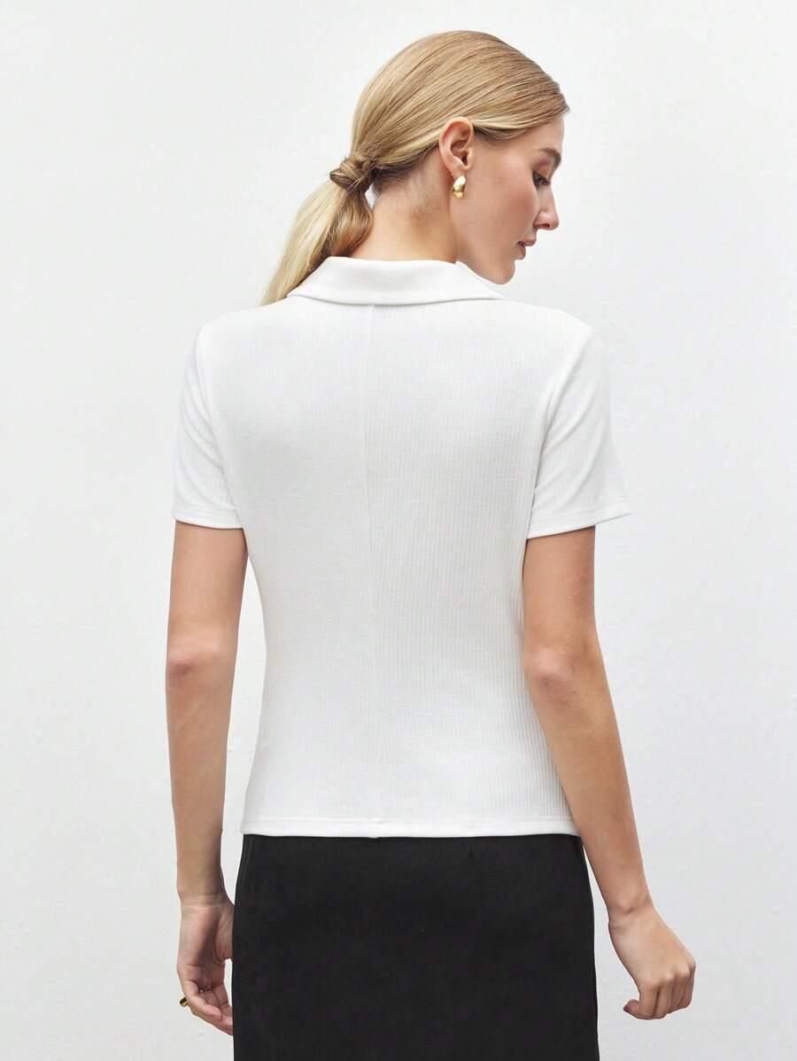 biała koszulka polo