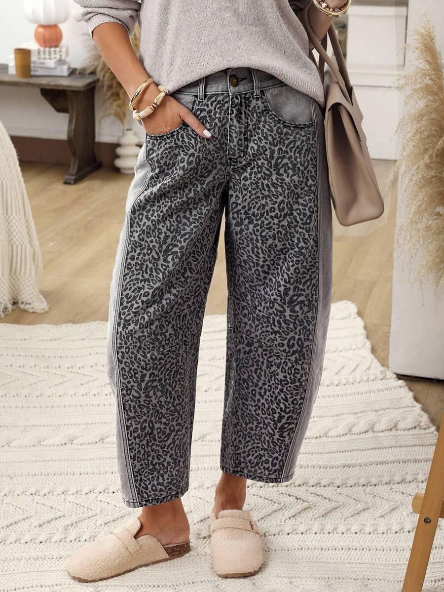 szare spodnie jeans 