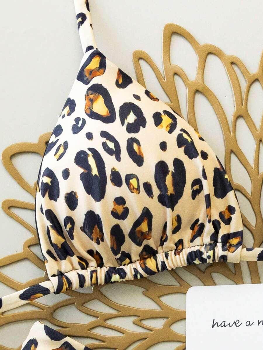 GÓRA OD BIKINI ANIMAL PRINT wiązanie