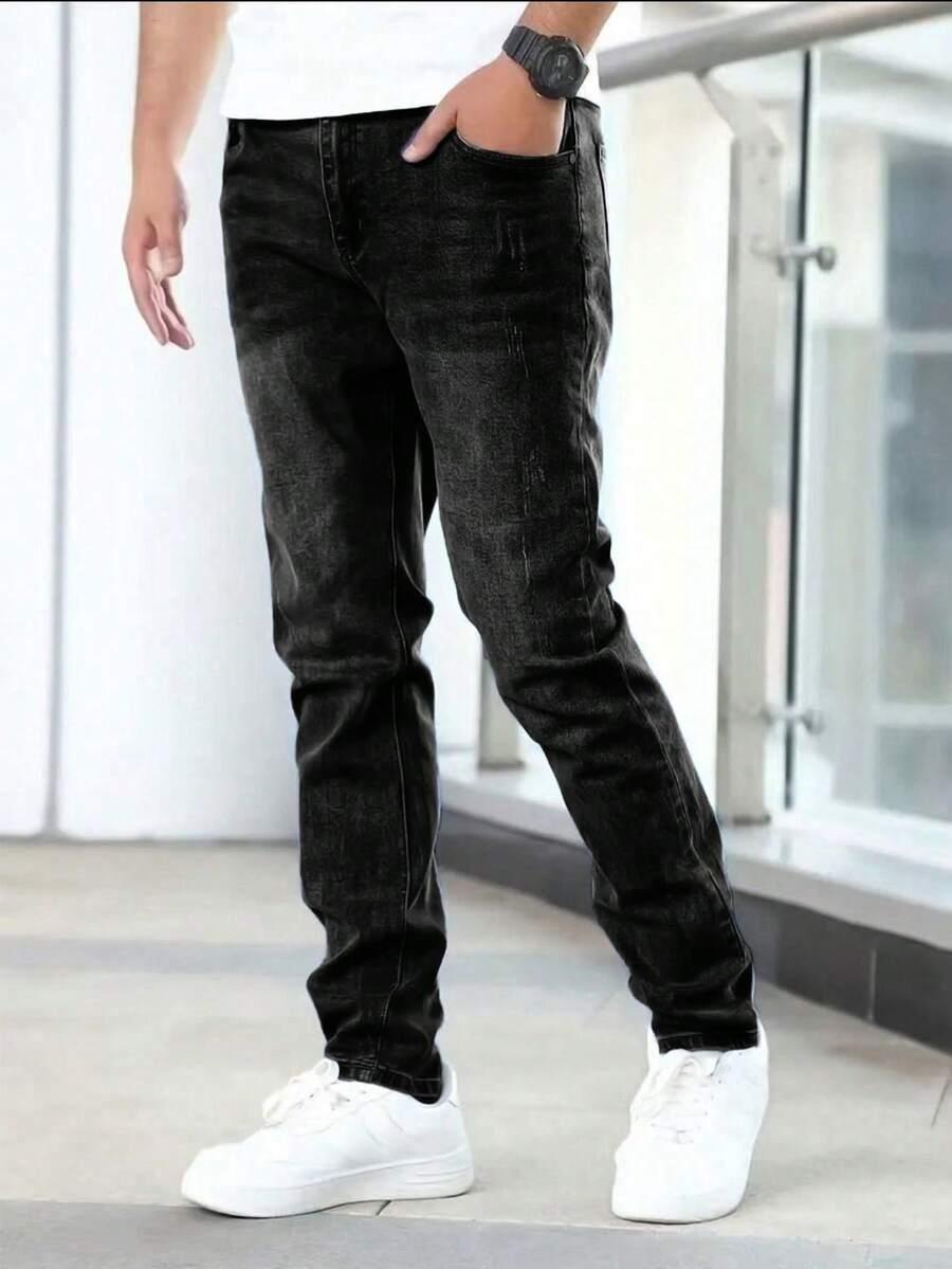 czarne spodnie jeans