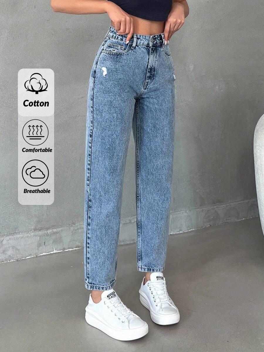 NIEBIESKIE SPODNIE JEANS