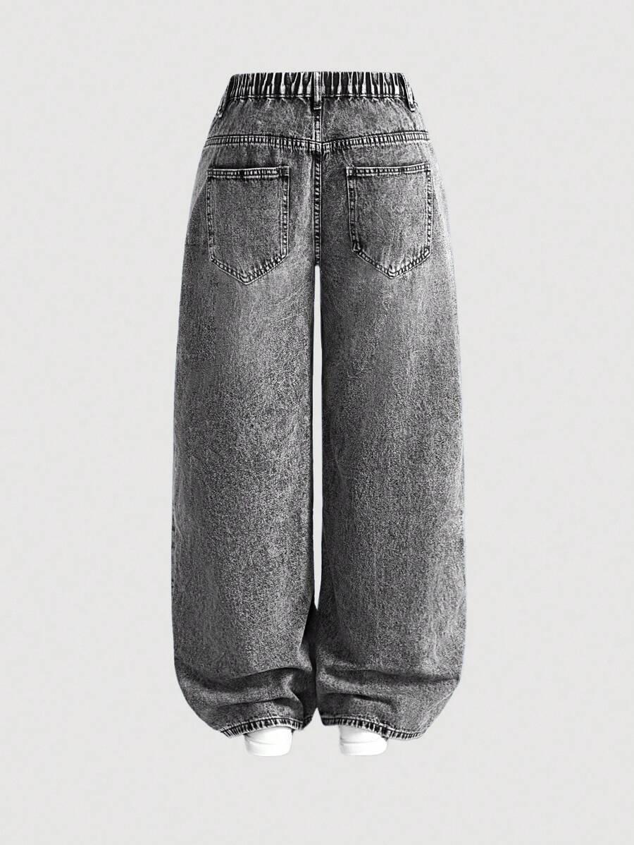 SZARE SPODNIE JEANS