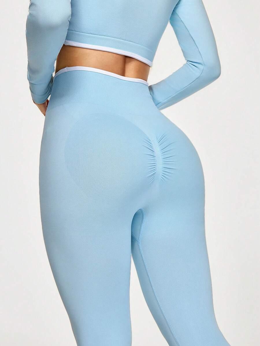NIEBIESKIE LEGGINSY TOP ZESTAW