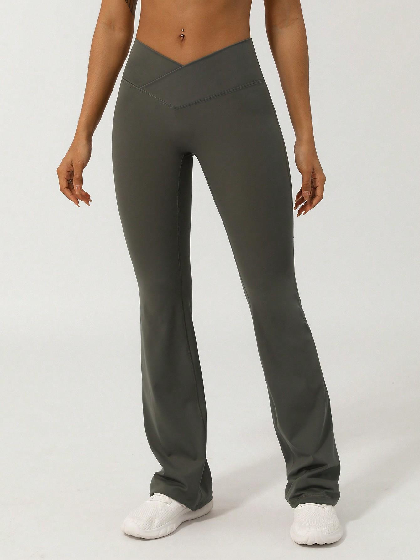 zielone legginsy dzwony