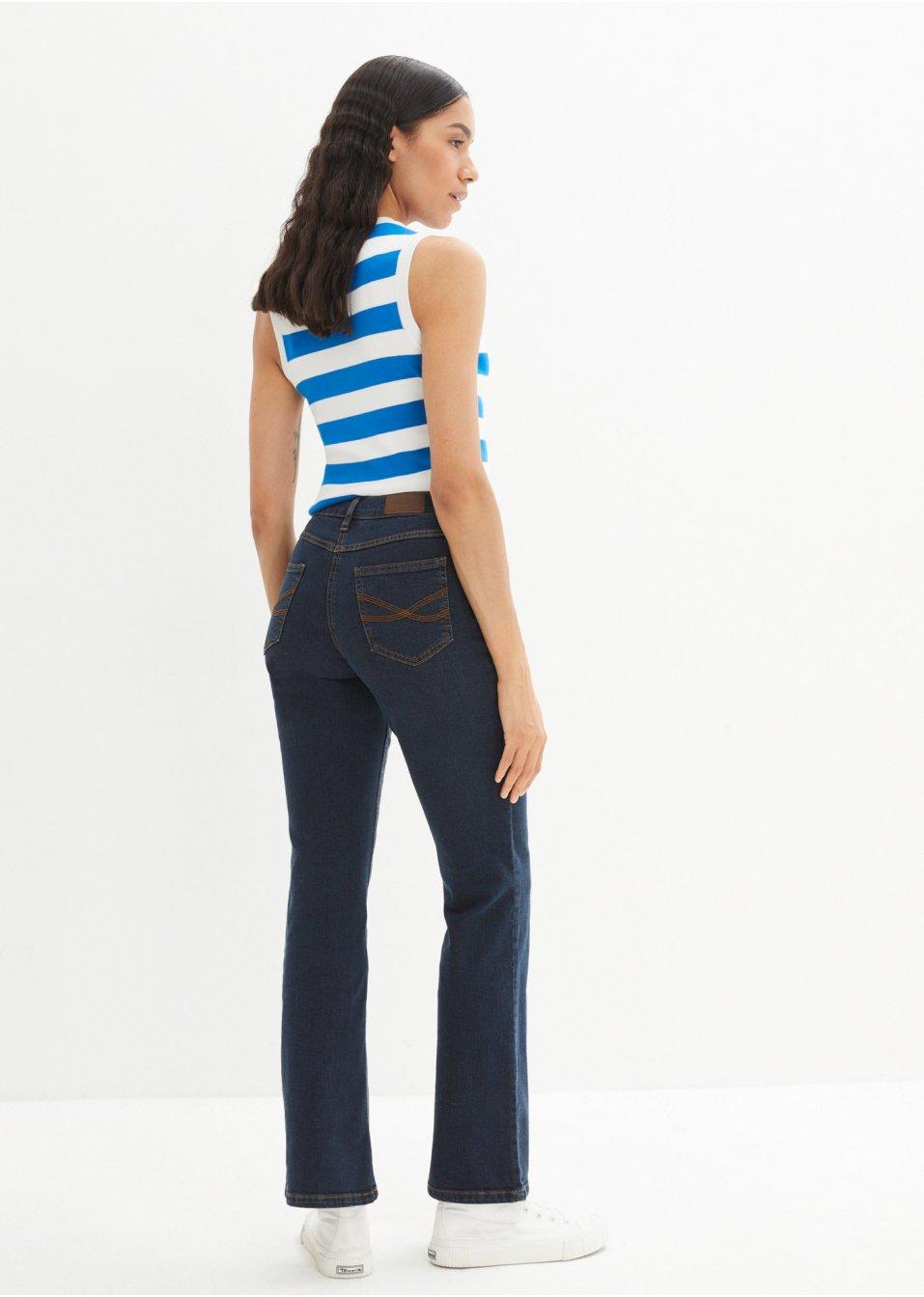 GRANATOWE SPODNIE JEANS BOOTCUT
