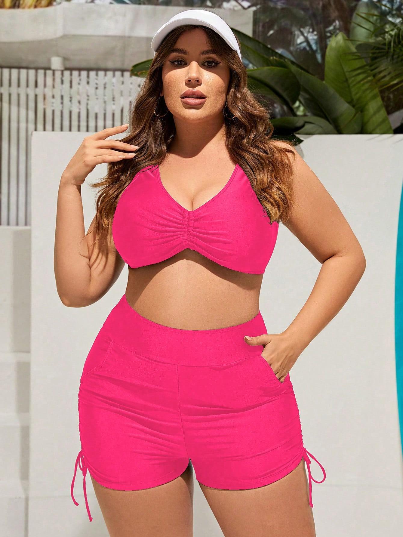 RÓŻOWY DÓŁ OD BIKINI SPODENKI