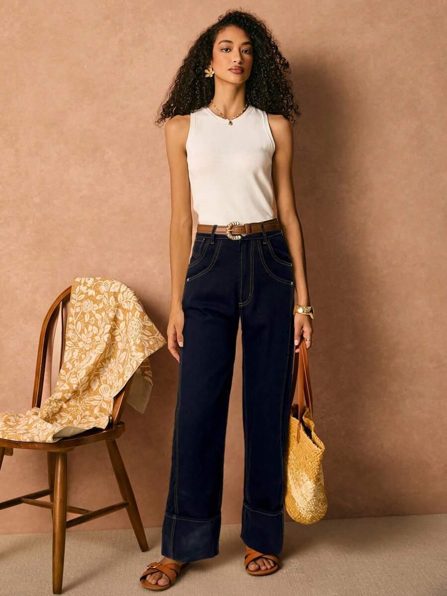 czarne spodnie jeans prosta nogawka
