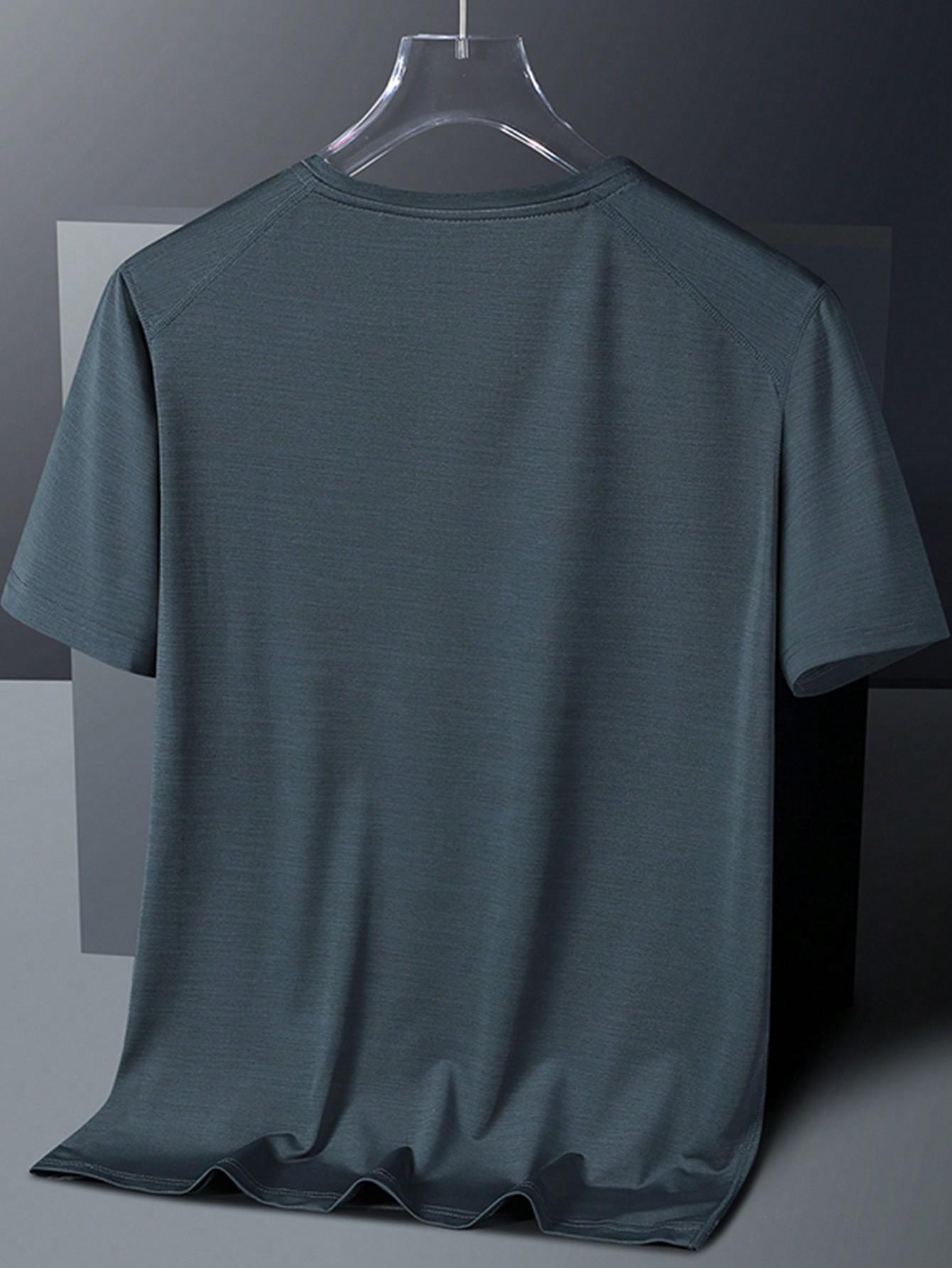 szary t-shirt print 