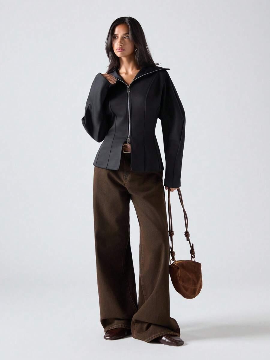 czarna bluza zamek