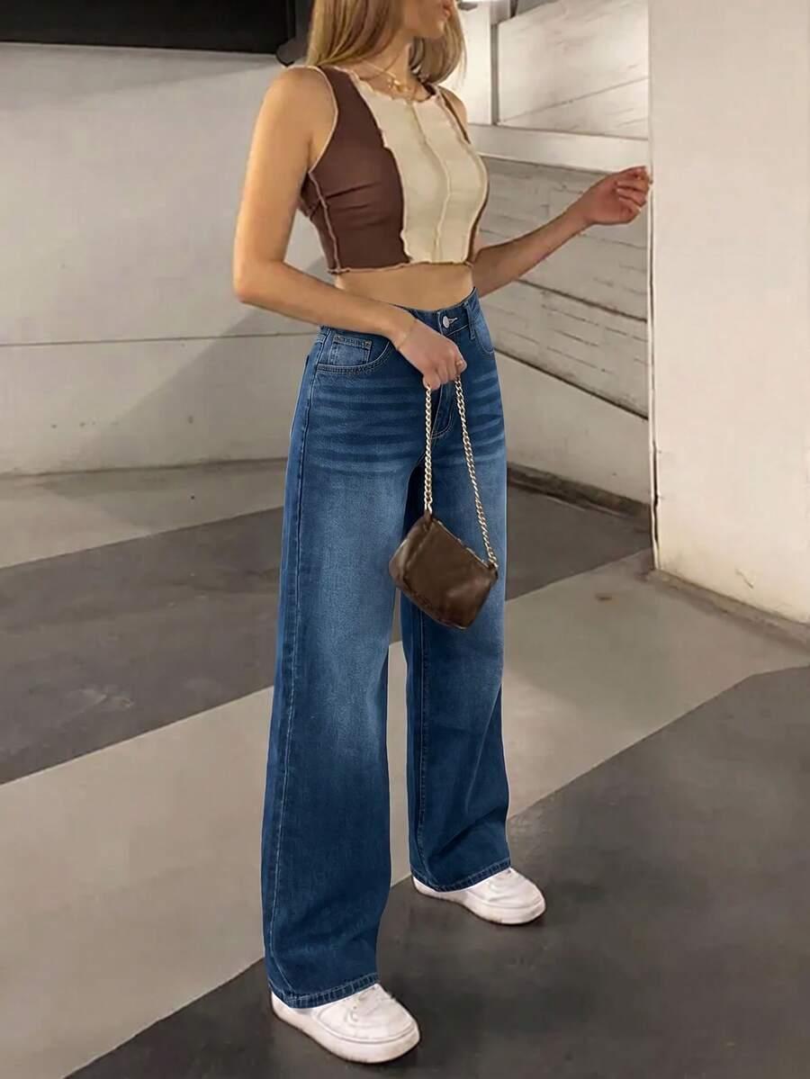 NIEBIESKIE SPODNIE JEANS