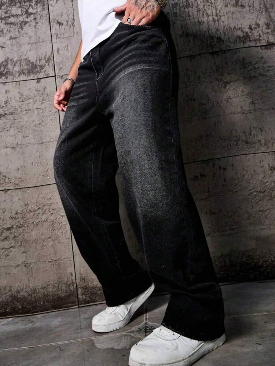 CZARNE SPODNIE JEANS