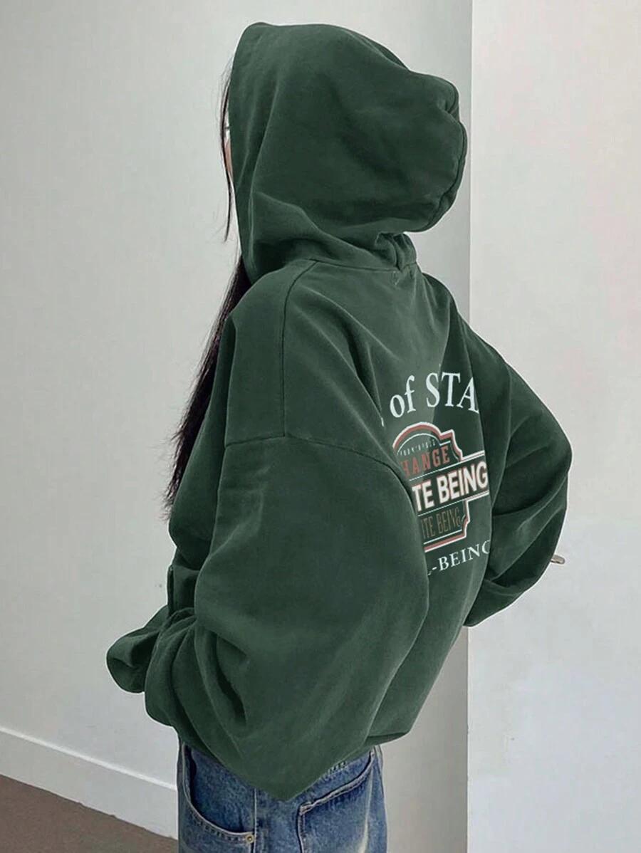 ZIELONA BLUZA NADRUK