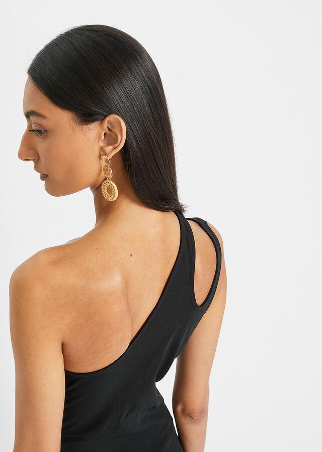 CZARNY ASYMETRYCZNY TOP BASIC