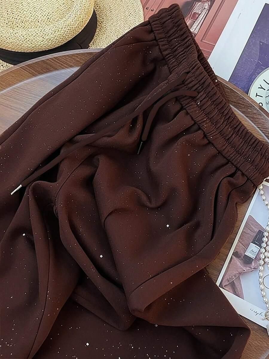 BRĄZOWE SPODNIE CASUAL