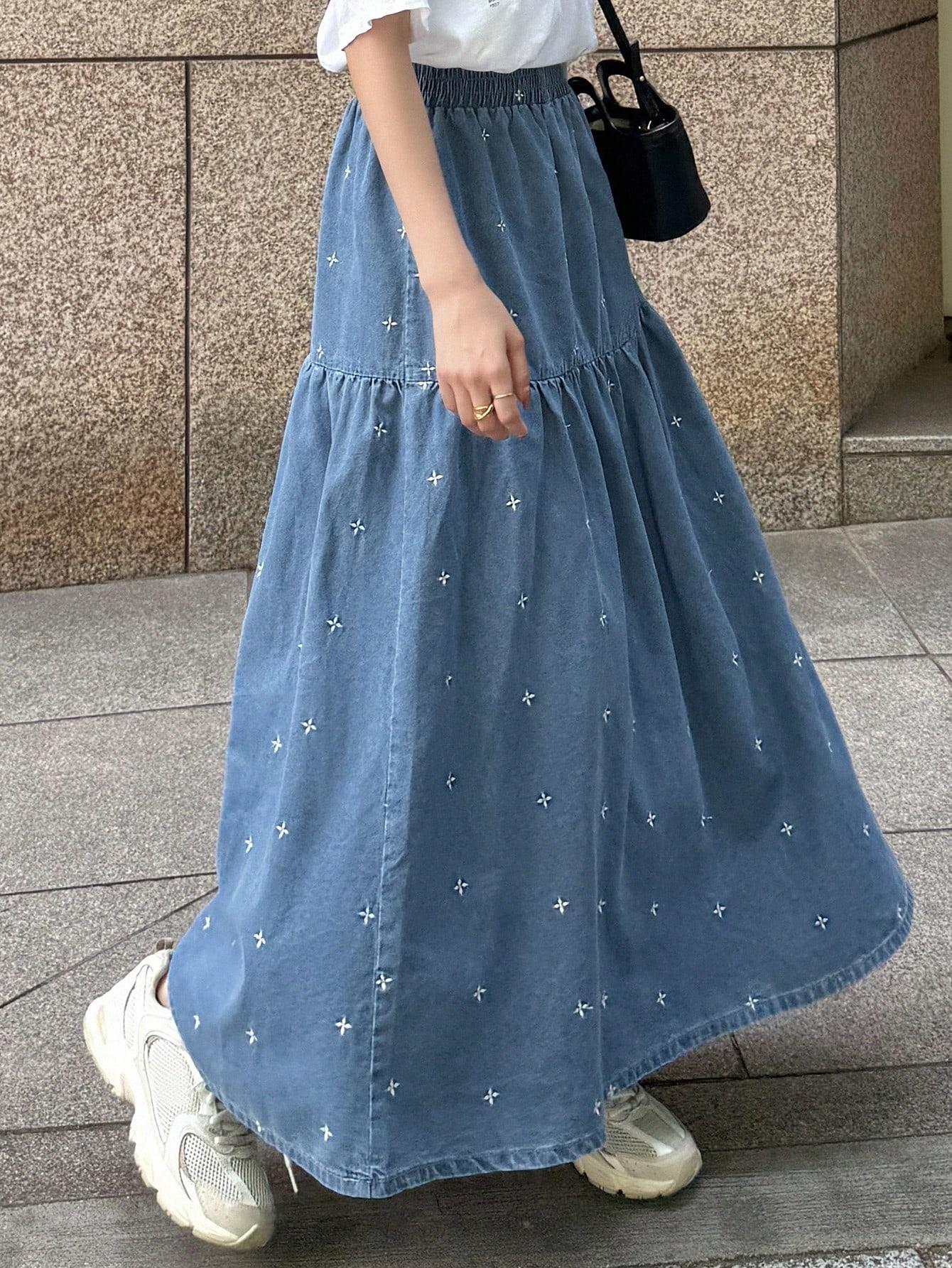 SPÓDNICA JEANSOWA MAXI