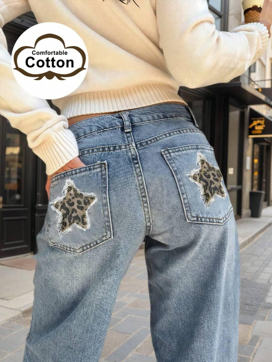 SPODNIE JEANS ZDOBIENIA