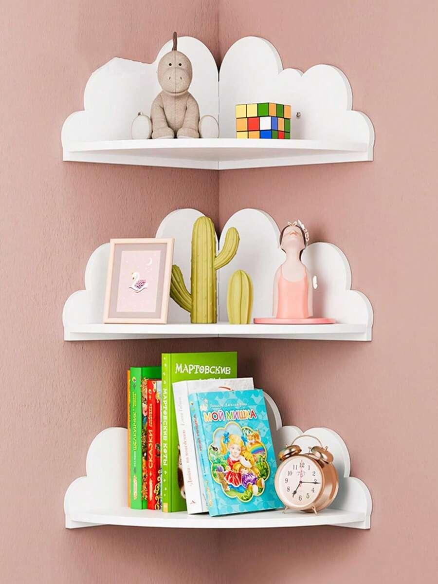 biała półka narożna 3-pack