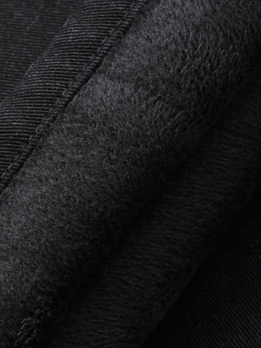 czarne ocieplane spodnie jeans