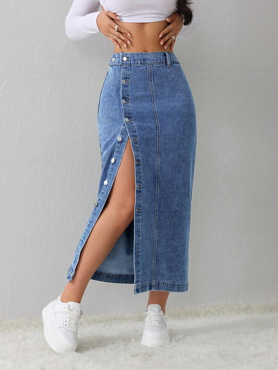 NIEBIESKA SPÓDNICA JEANS