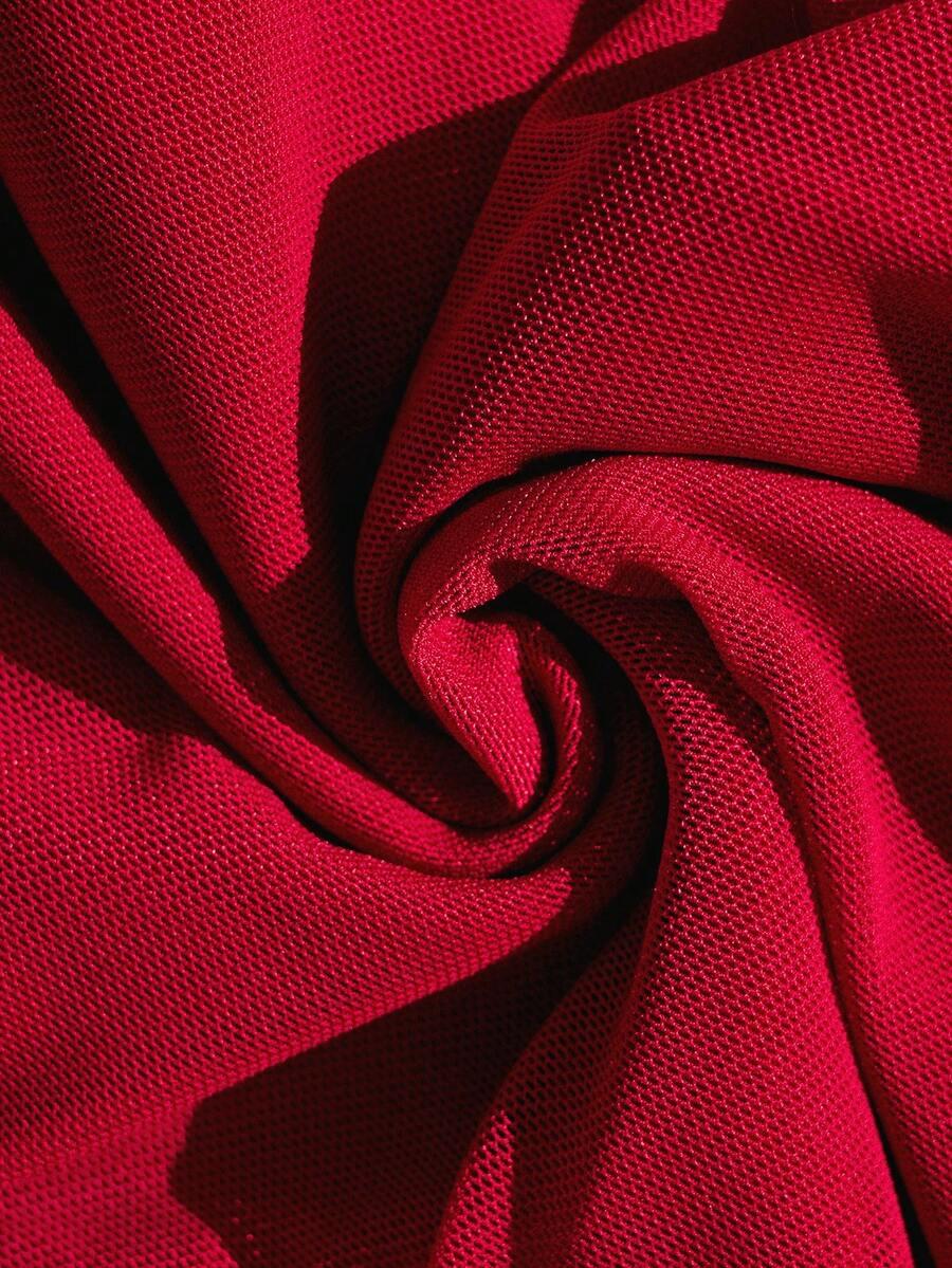 czerwona maxi sukienka v-neck