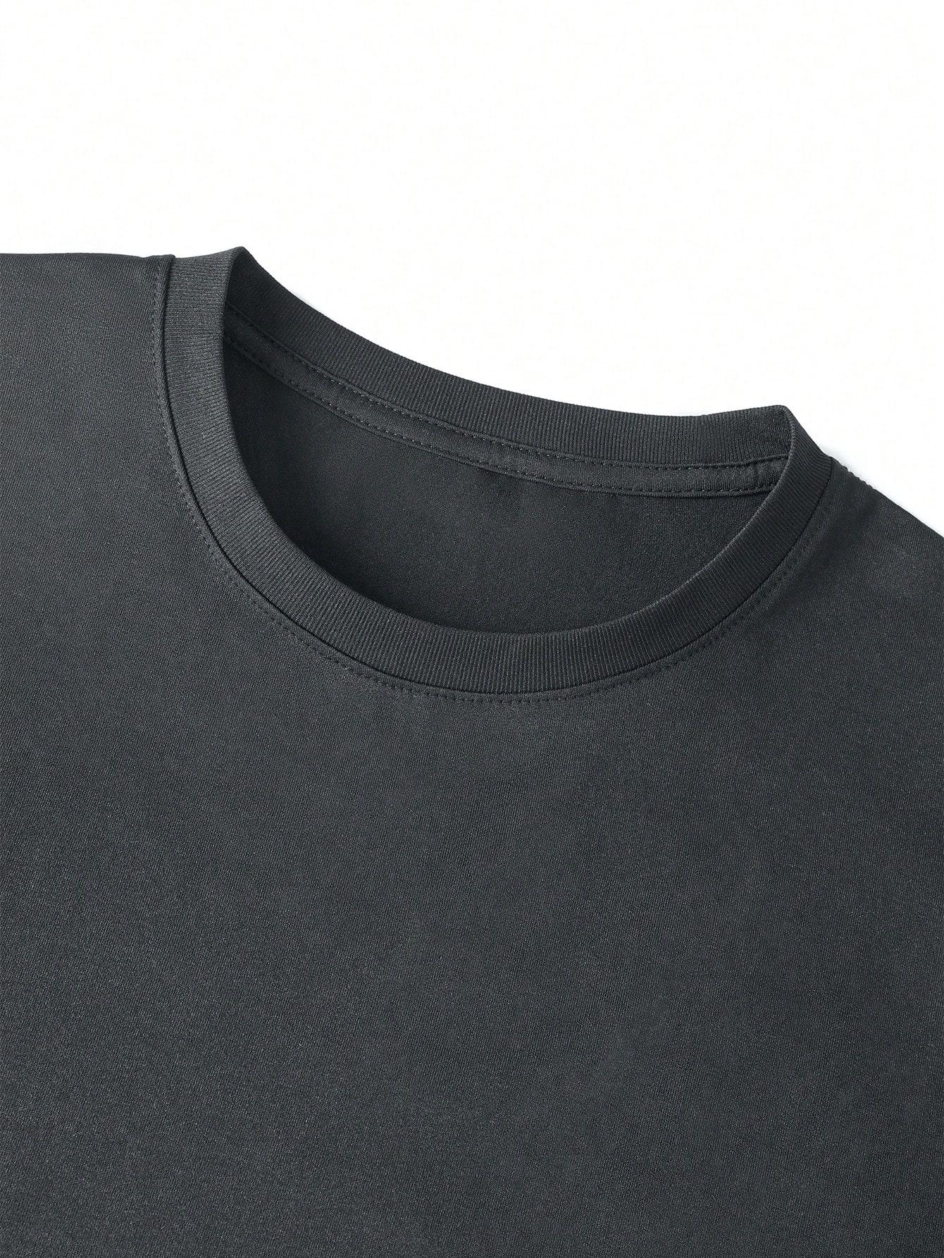 klasyczny szary t-shirt nadruk róża