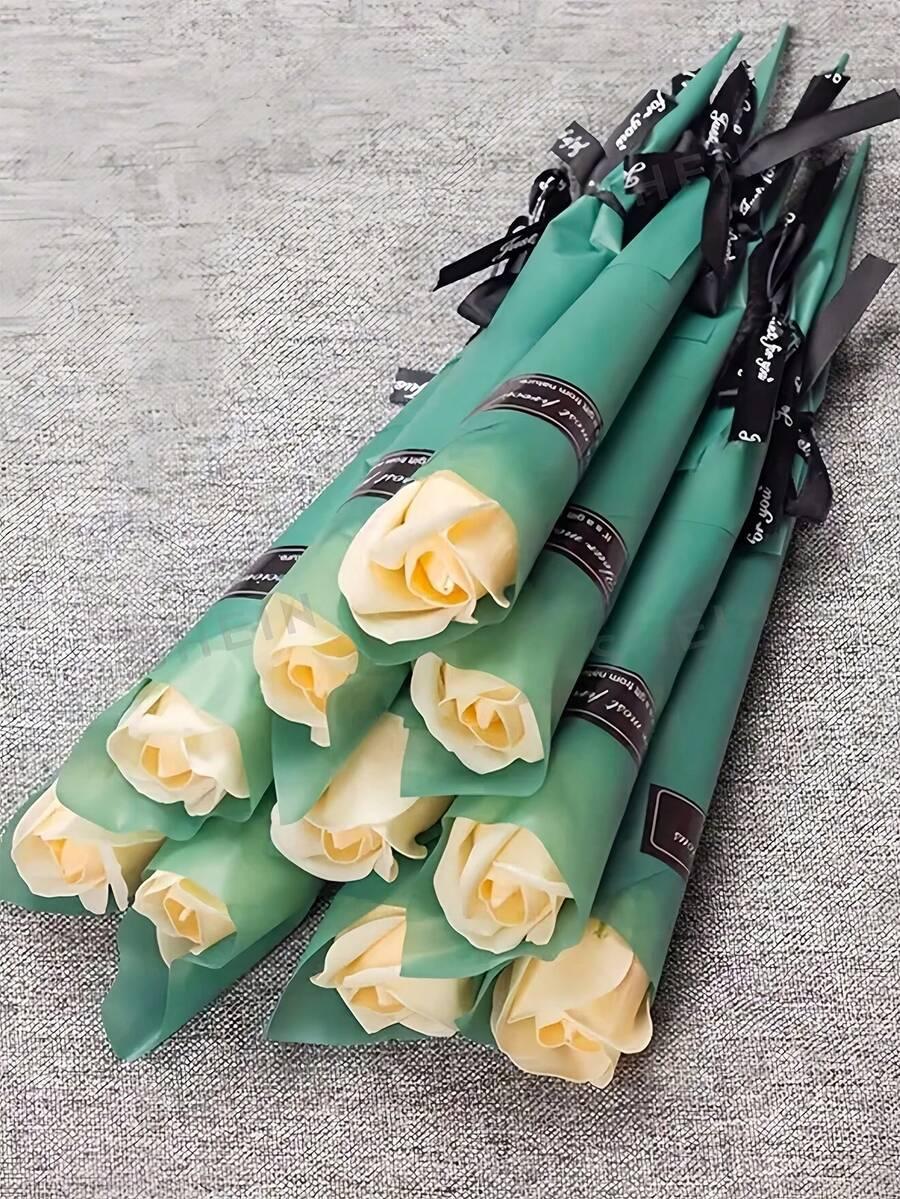 beżowy bukiet mydlany 10 pack