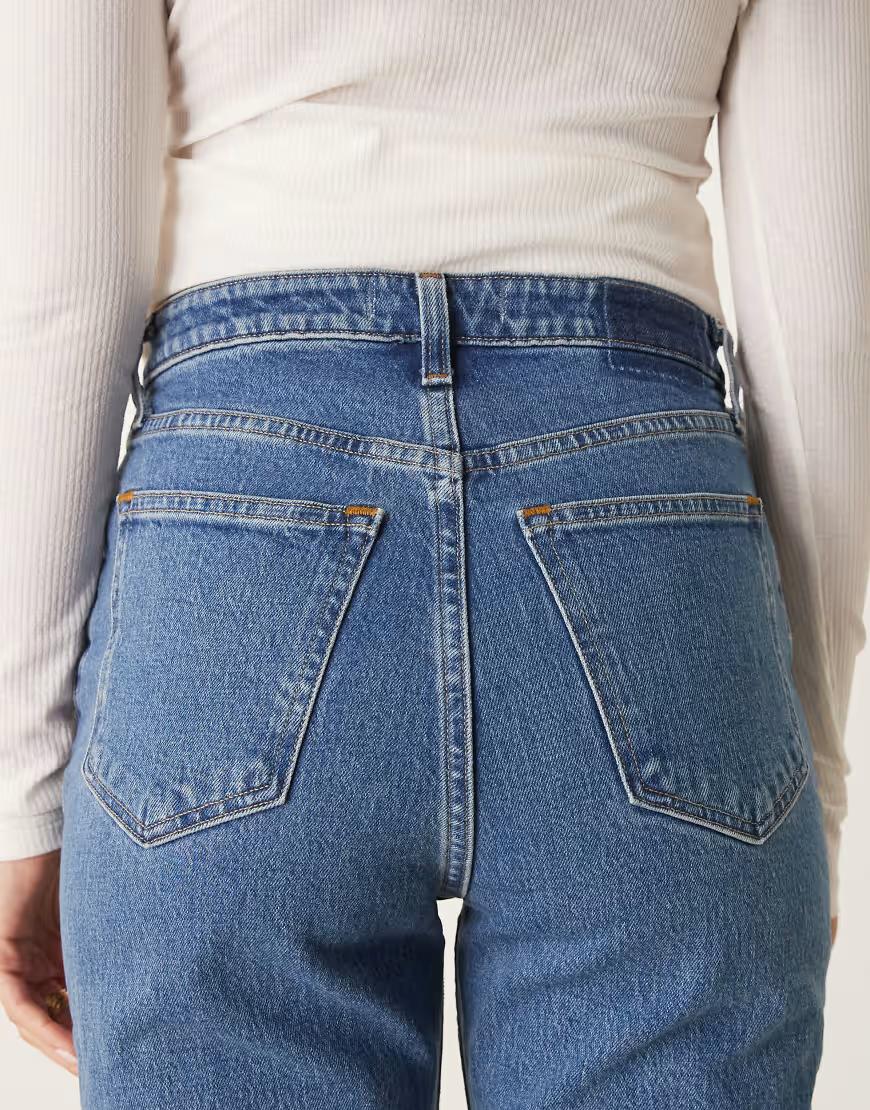 NIEBIESKIE PROSTE SPODNIE JEANS