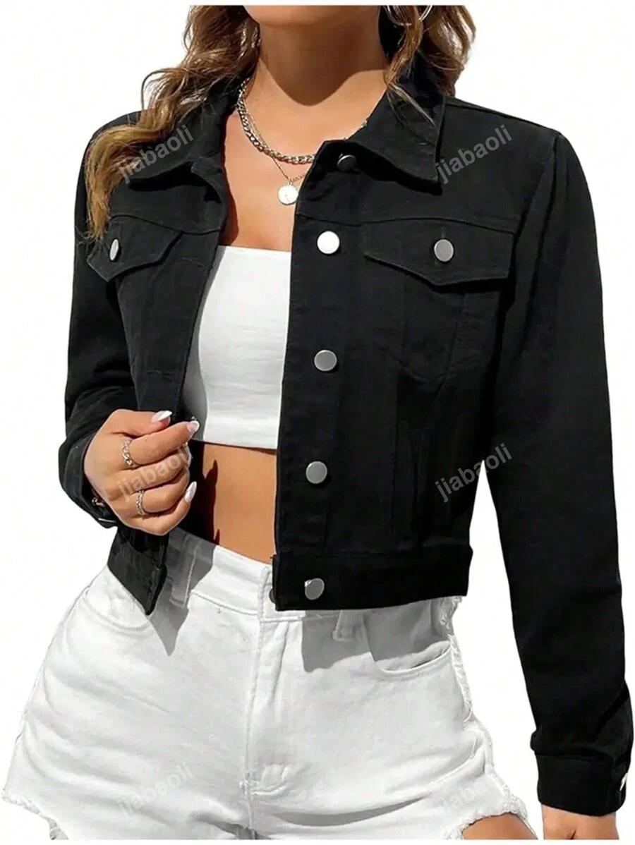 CZARNA KURTKA JEANS