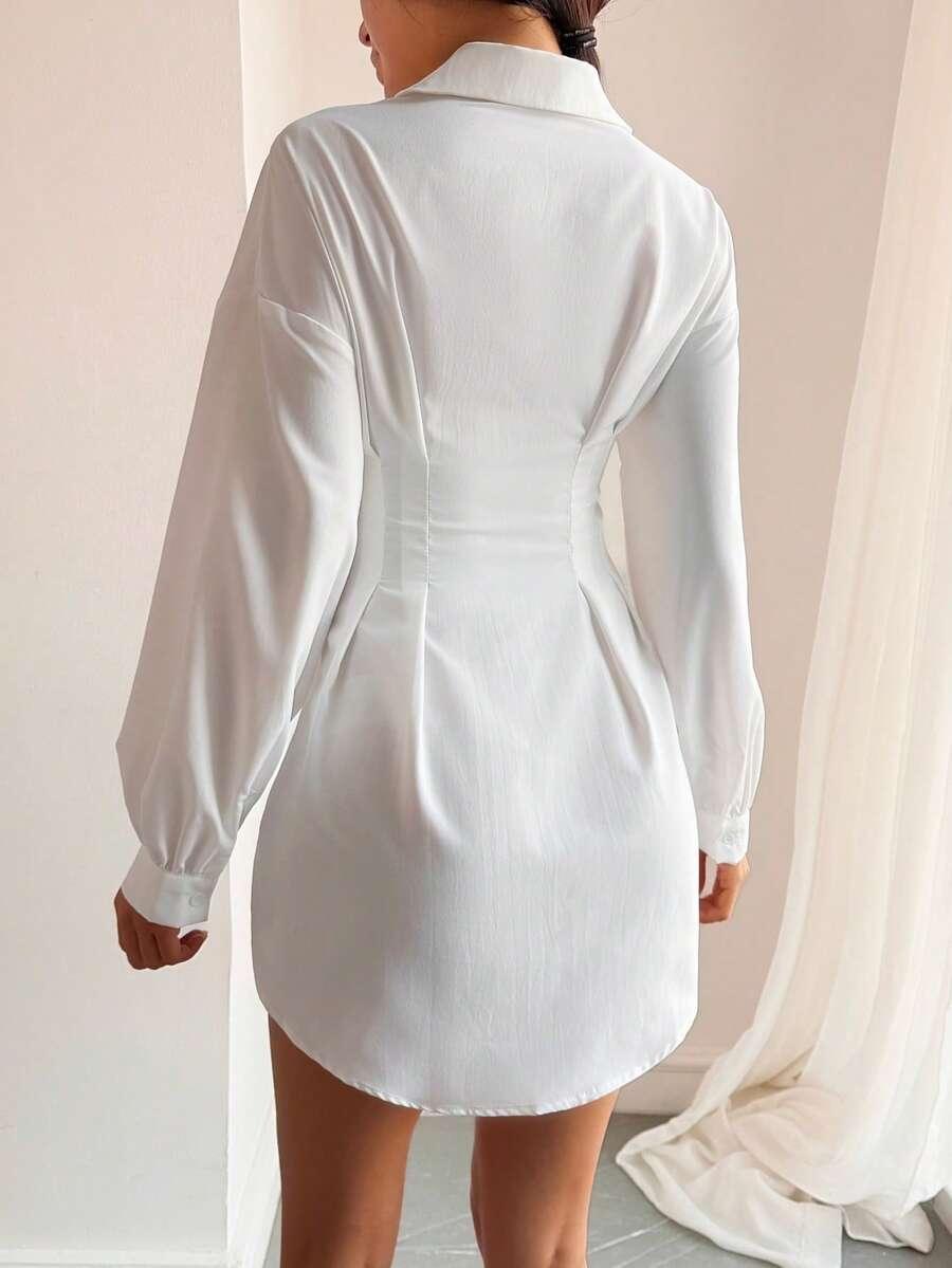biała bluzka v-neck