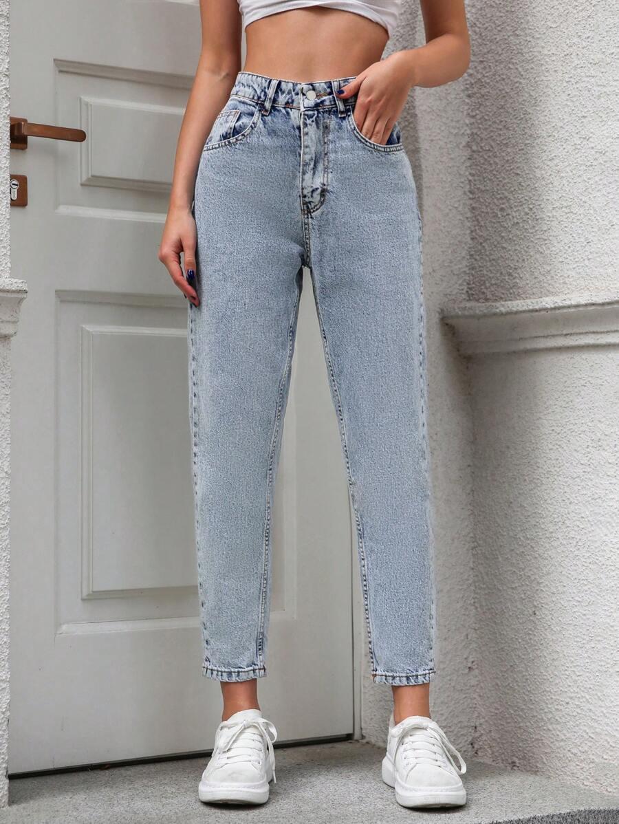 SPODNIE JEANS KIESZENIE ZAMEK