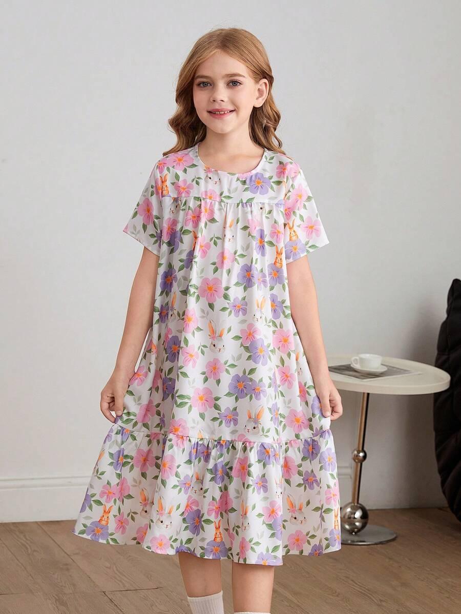 SUKIENKA OVERSIZE W KWIATY