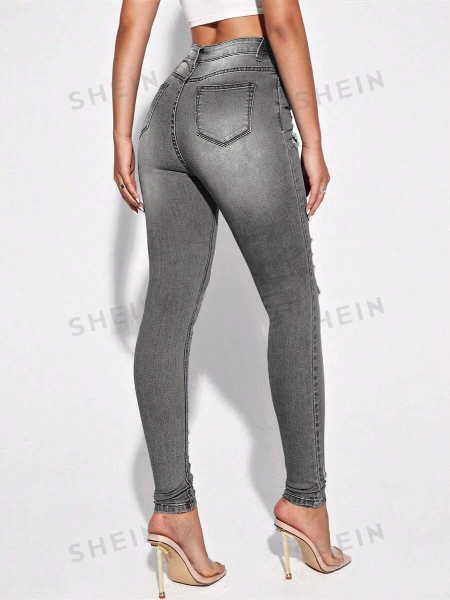 SZARE SPODNIE JEANS RURKI