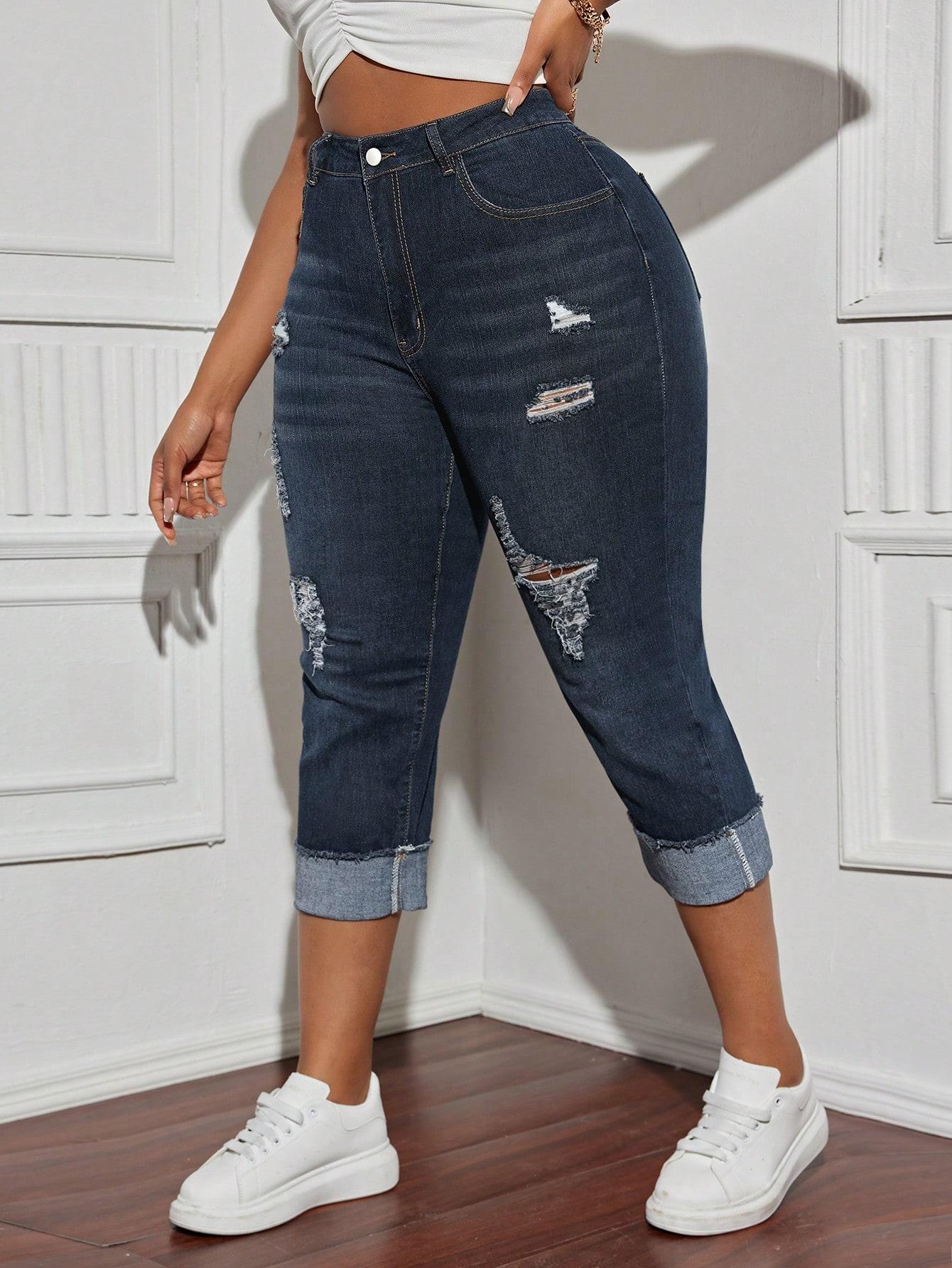 spodnie jeans 3/4 nogawka