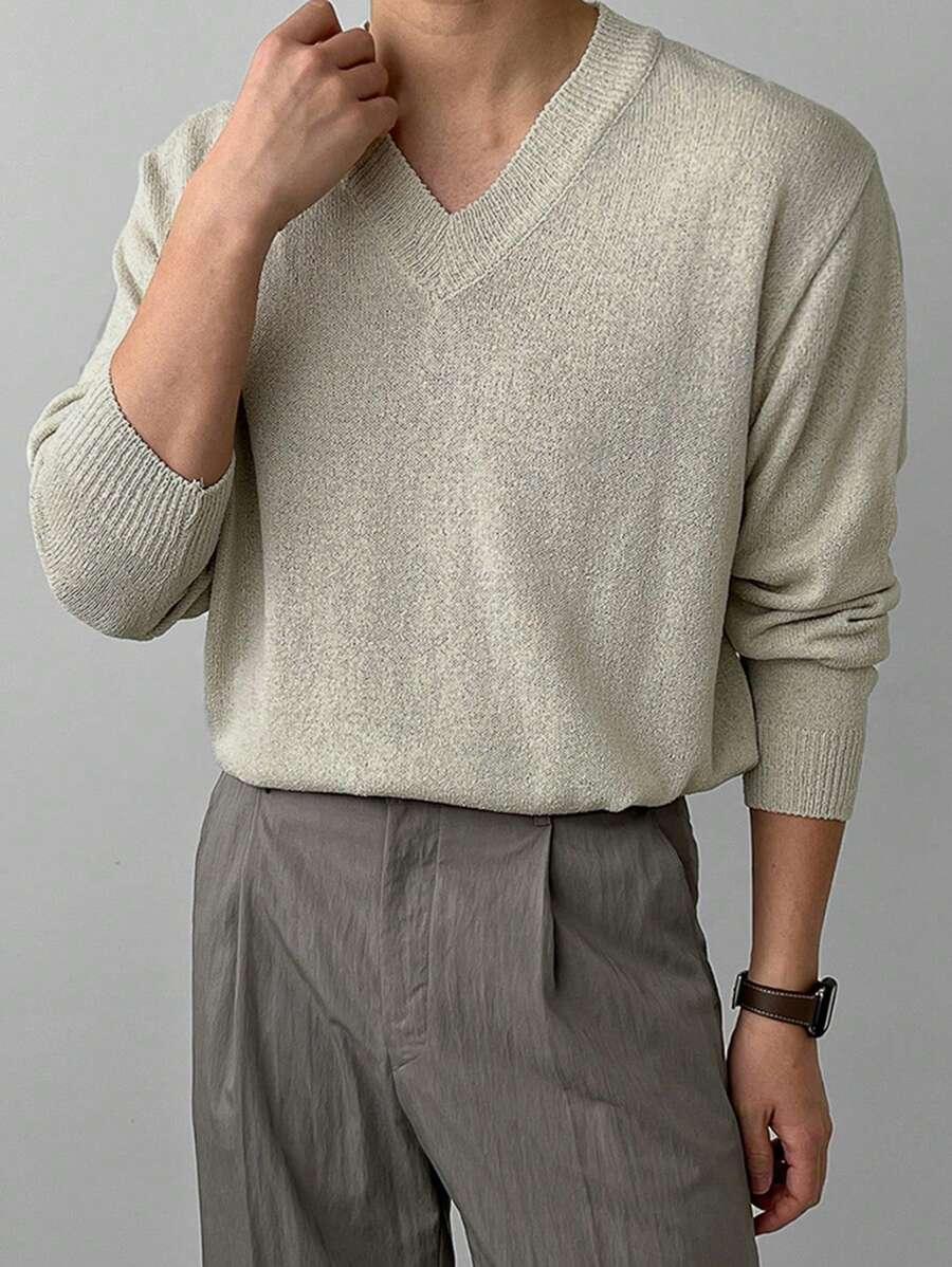  MĘSKI SWETER Z DŁUGIM RĘKAWEM 