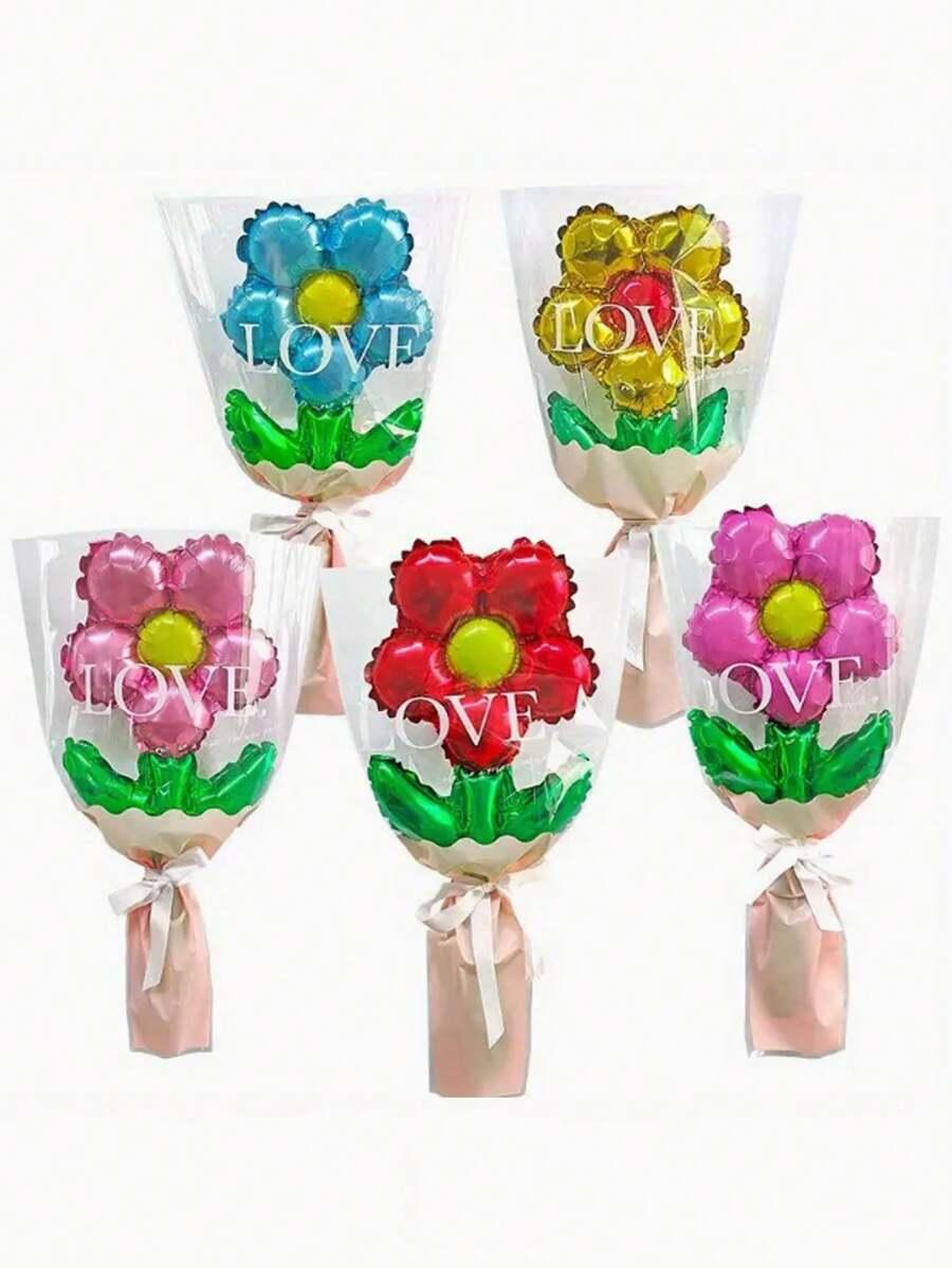 balony kwiaty 5-pack