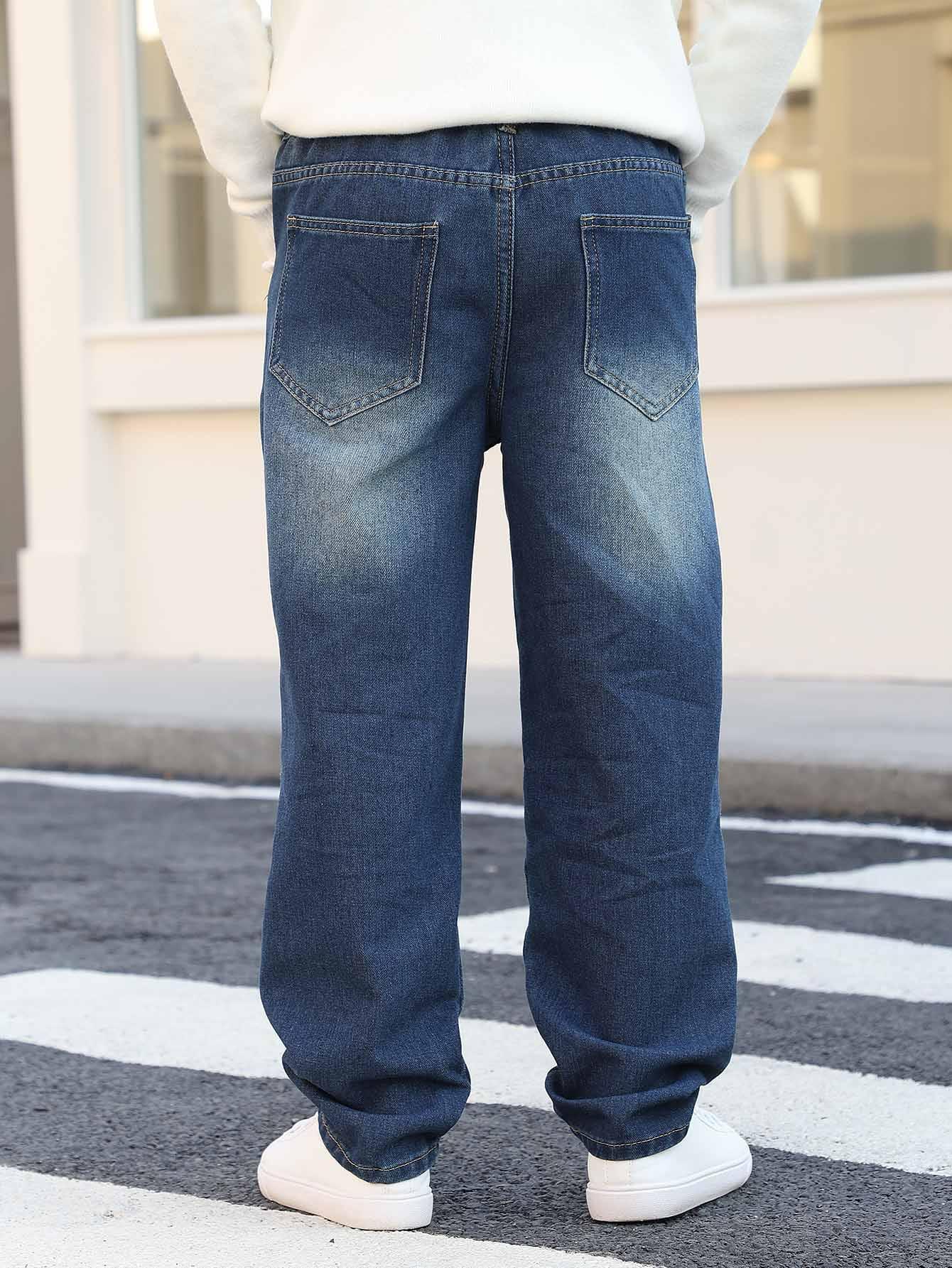 niebieskie SPODNIE JEANSOWE