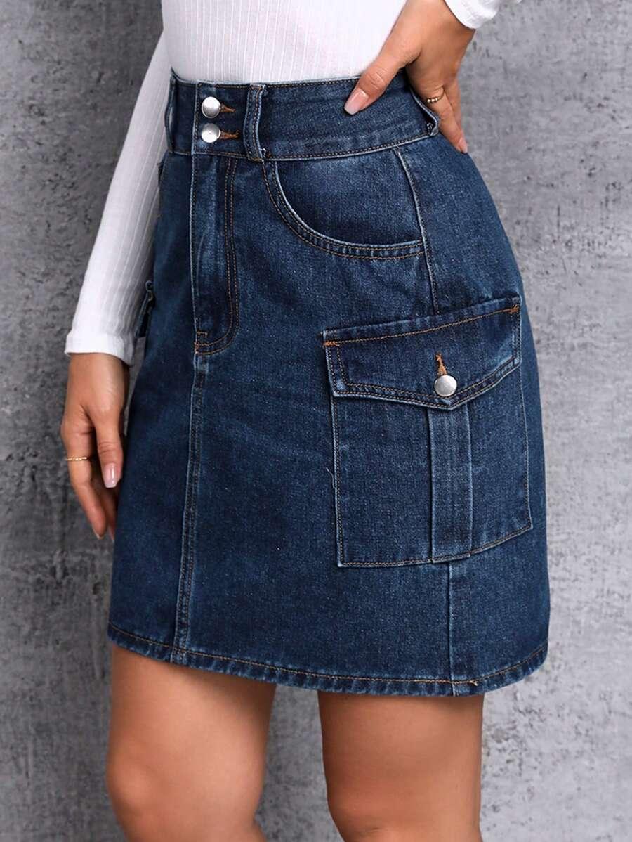 granatowa SPÓDNICA JEANS
