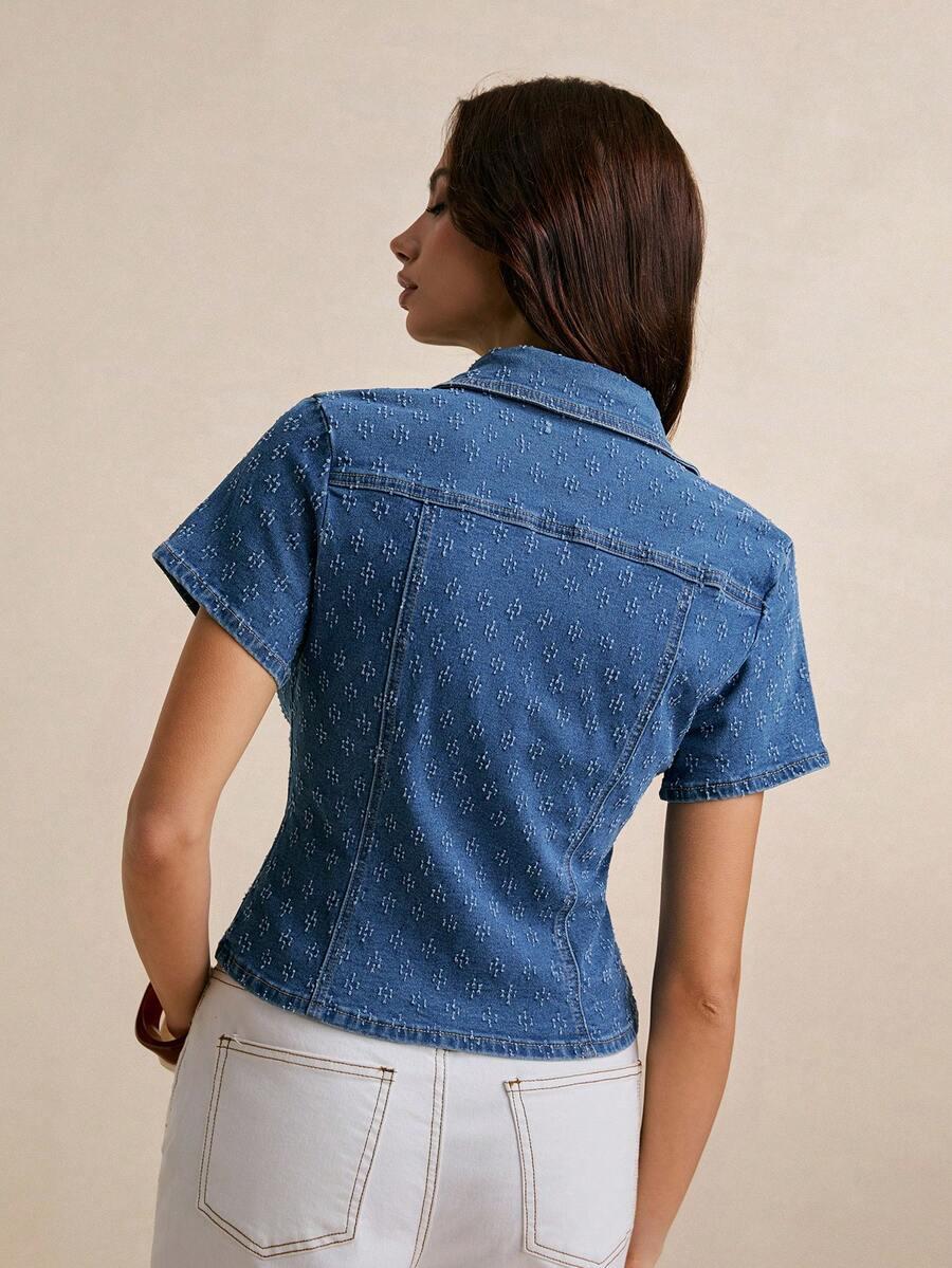 niebieska koszula jeans 