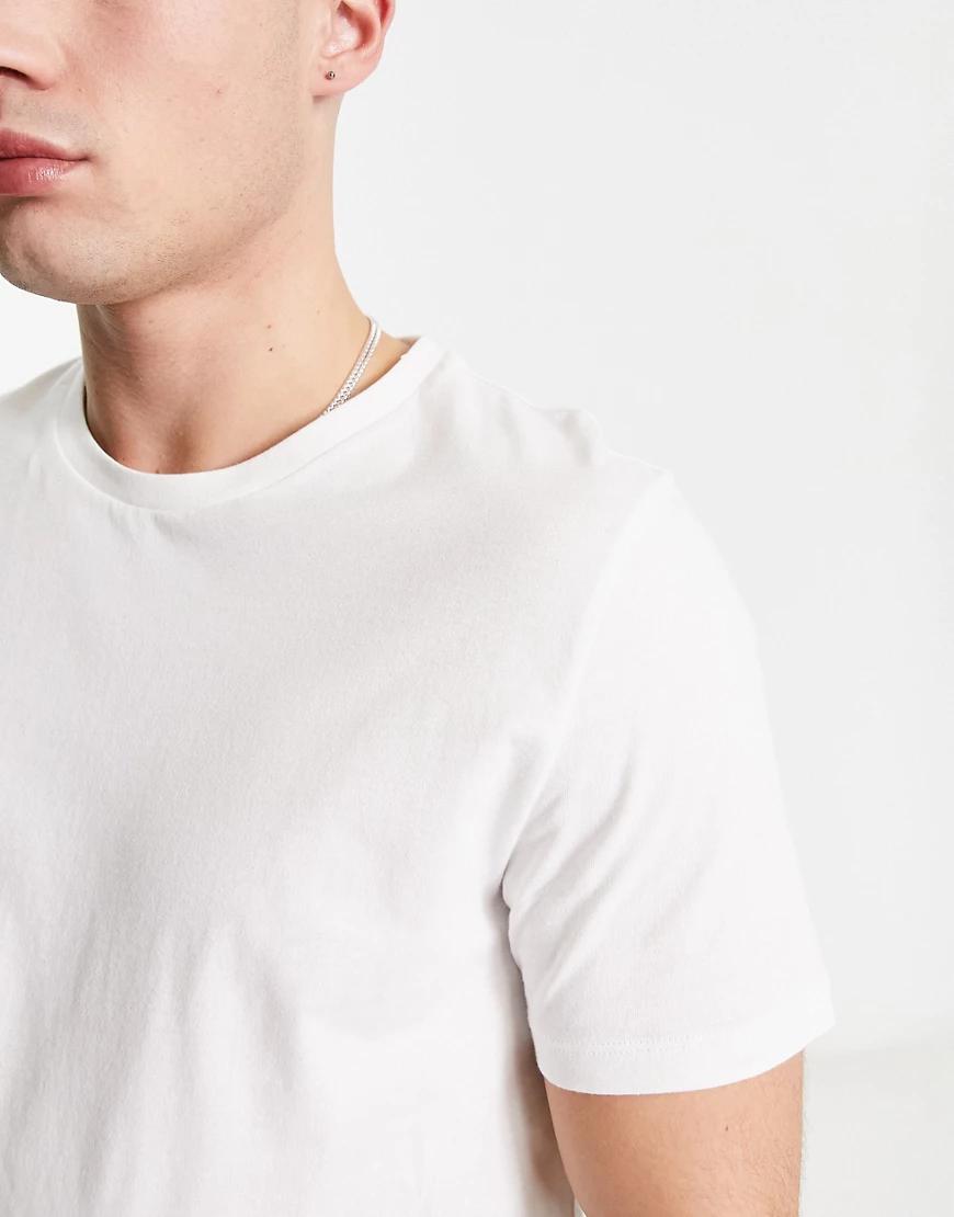 klasyczny bawełniany biały t-shirt okrągły dekolt