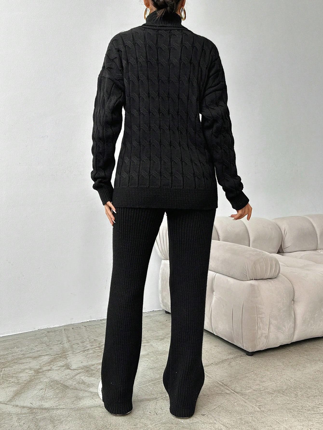 sweter spodnie dzianinowy komplet