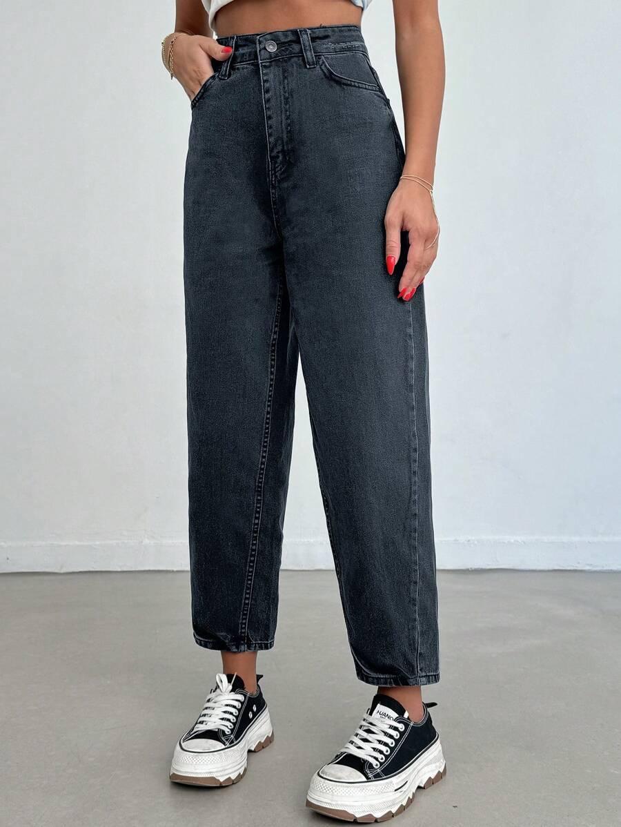 CZARNE SPODNIE JEANS PRZETARCIA