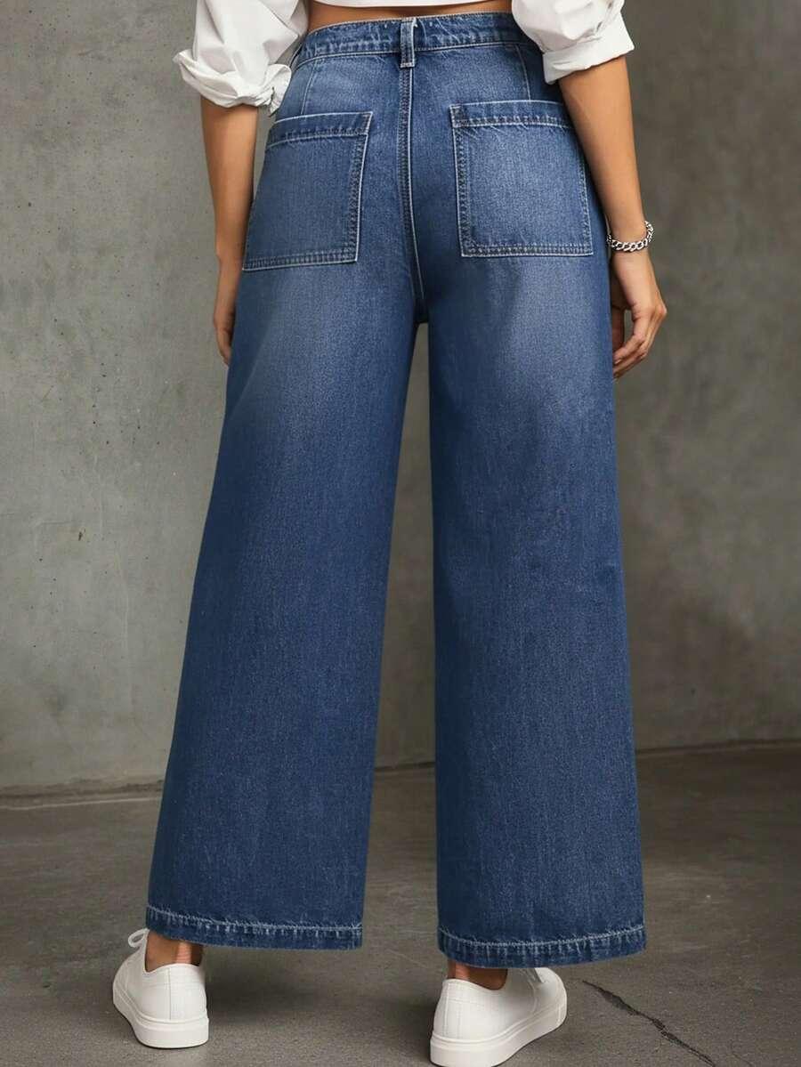 SPODNIE JEANS PROSTE NOGAWKI
