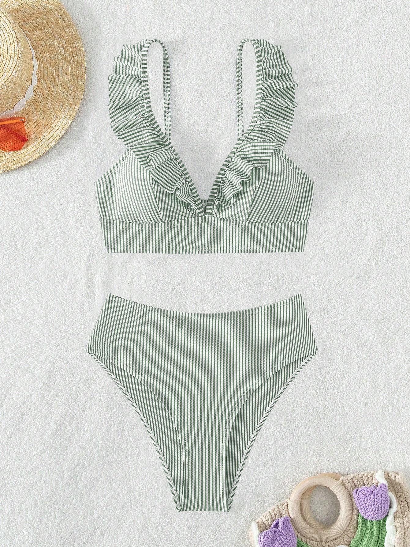 dół od bikini wzór paski 