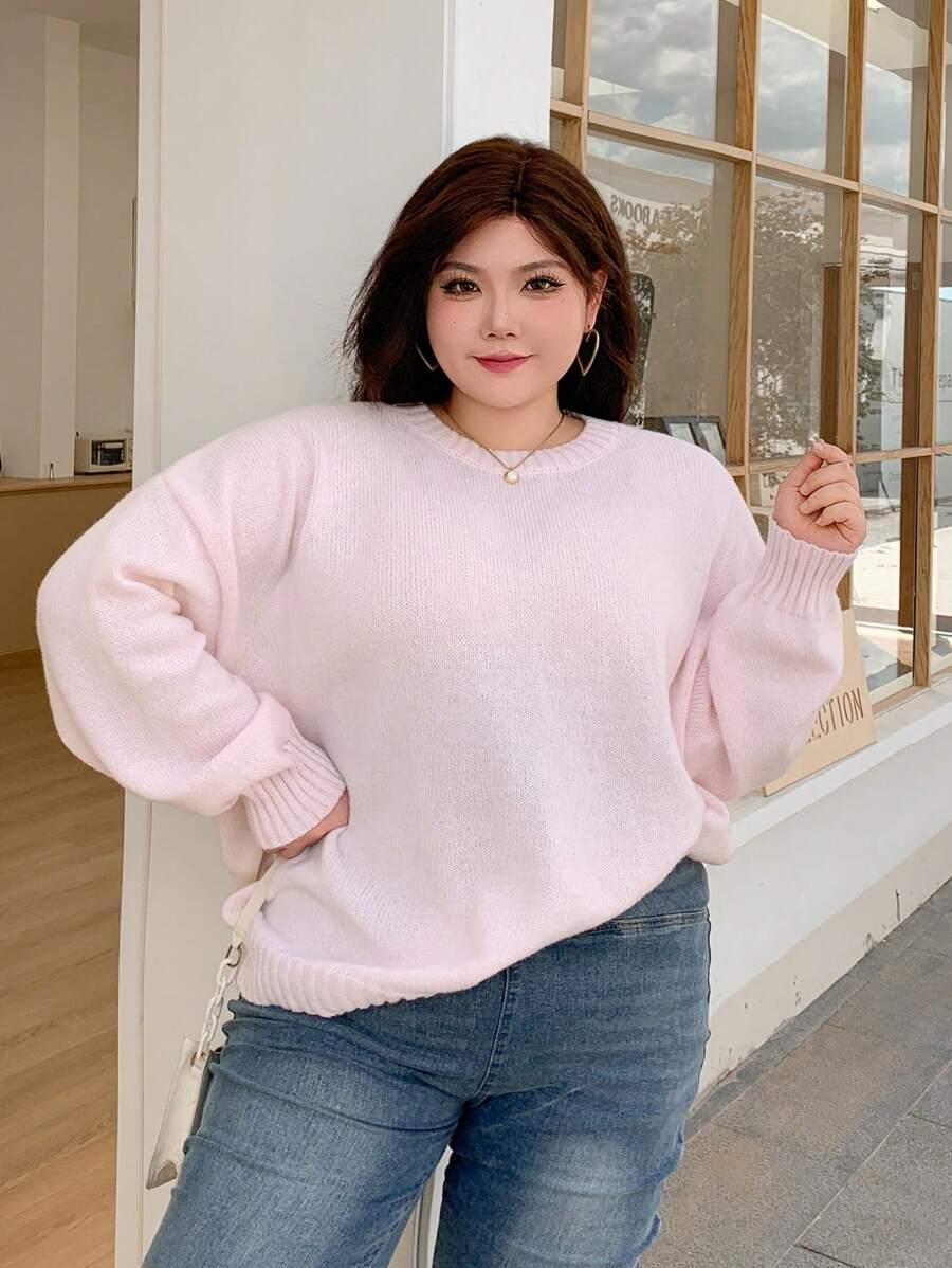 RÓŻOWY SWETER OVERSIZE