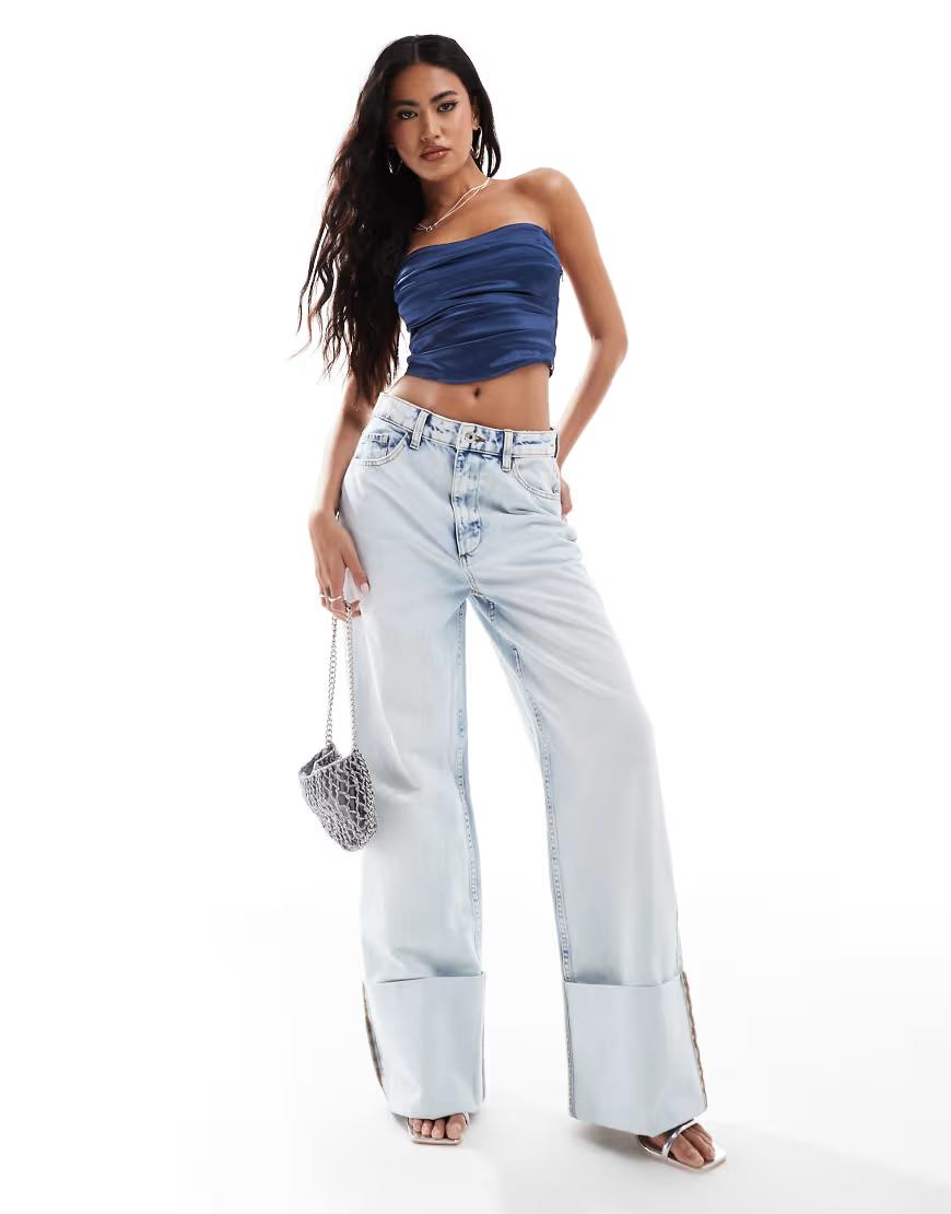 SATYNOWY TOP BANDEAU 