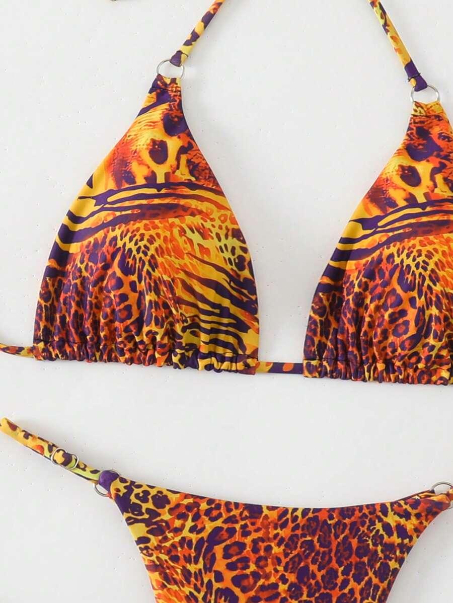 DWUCZĘŚCIOWY KOMPLET BIKINI ZWIERZĘCY WZÓR