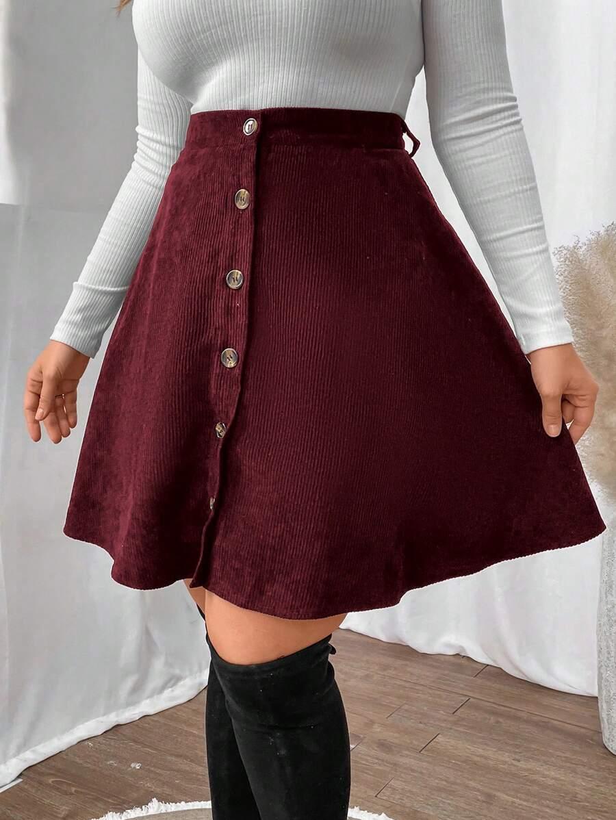 BURGUNDOWA MINI SPÓDNICA