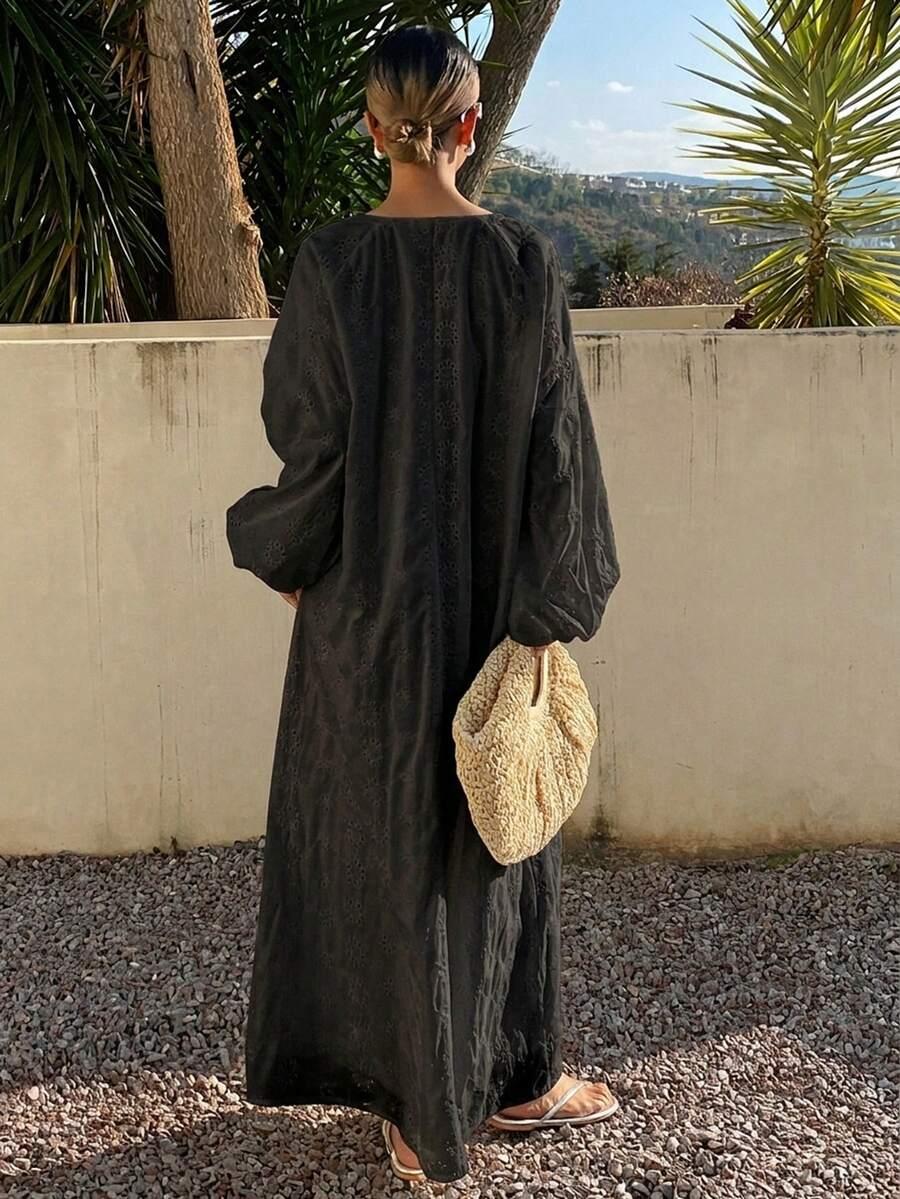 czarna sukienka maxi