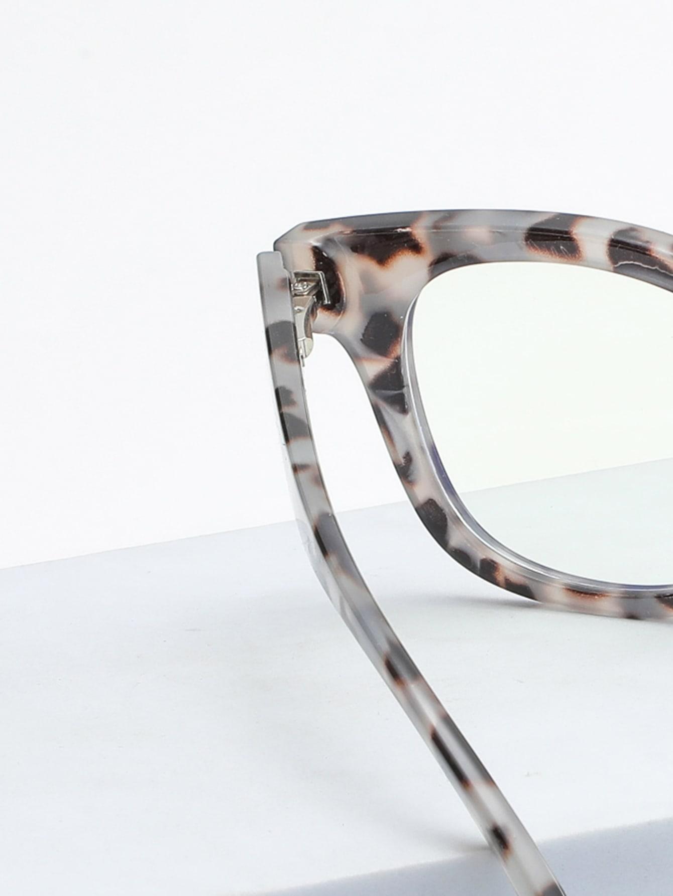okulary zerówki animal print 